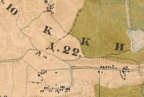 Фрагмент карты 1885 года с подписью «Юкки, д. 22»